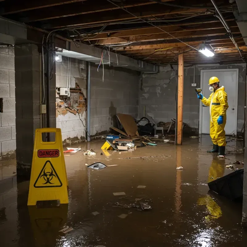 Flooded Basement Electrical Hazard in Gurdon, AR Property